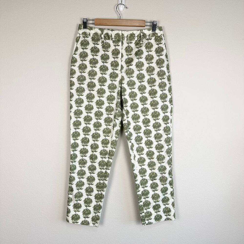 Wildfang Green Floral Print Straight Leg Pants